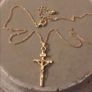 Gold Cross Necklace! NEVER WORN